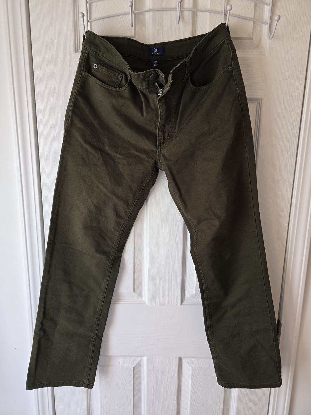 29 X 30 Mens Olive Green Straight Leg Pants